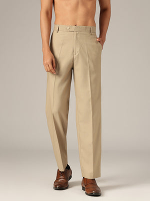 Beige: Korean Baggy Fit Casual Trouser