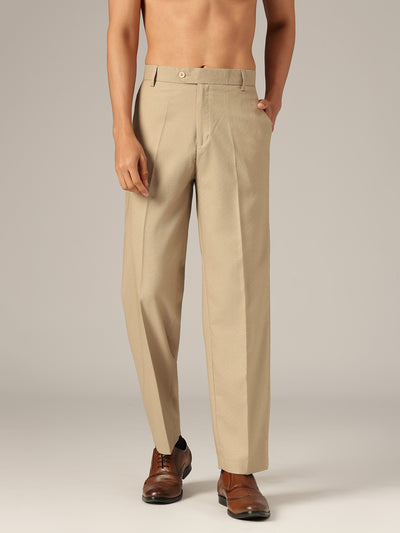 Beige: Korean Baggy Fit Casual Trouser