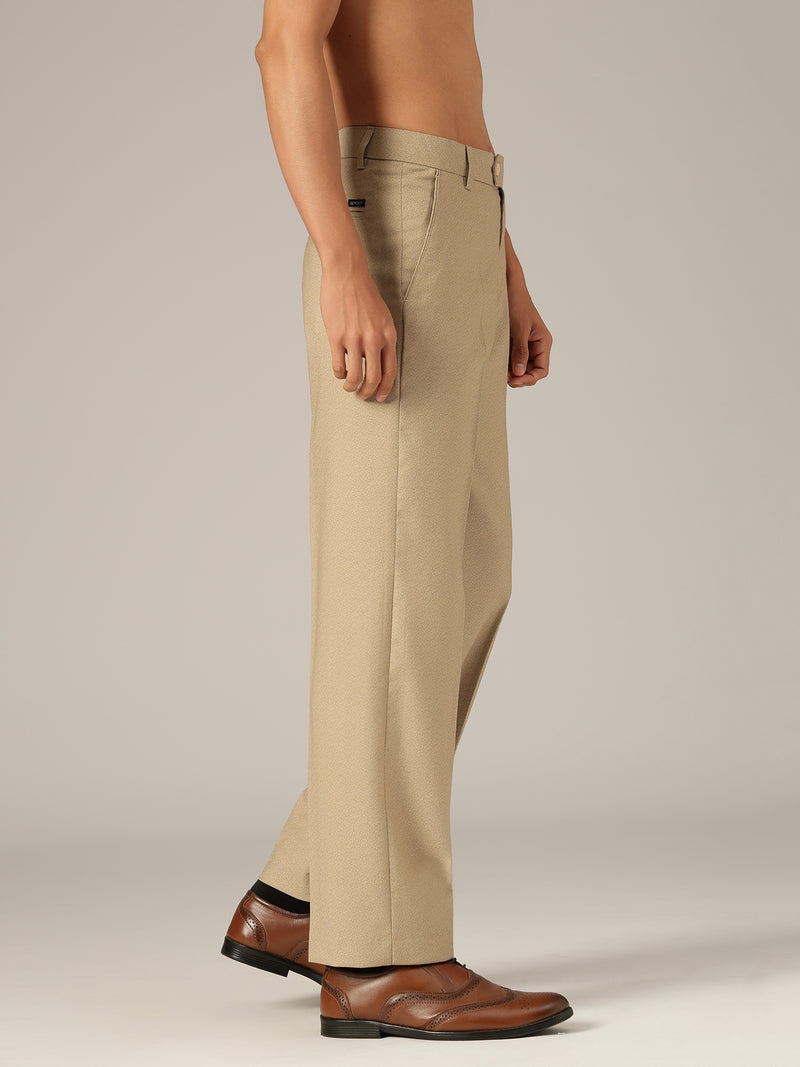 Beige: Korean Baggy Fit Casual Trouser