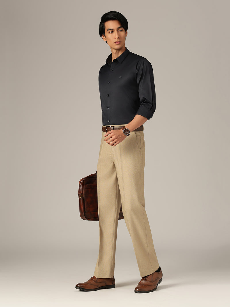 Beige: Korean Baggy Fit Casual Trouser