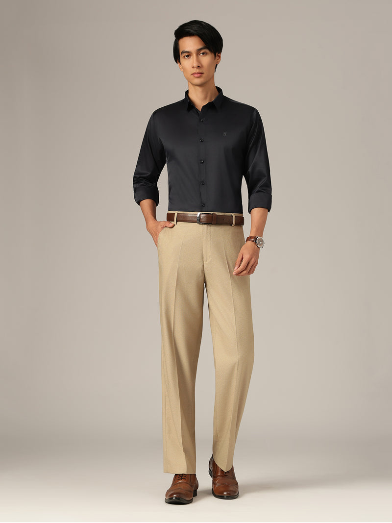 Beige: Korean Baggy Fit Casual Trouser
