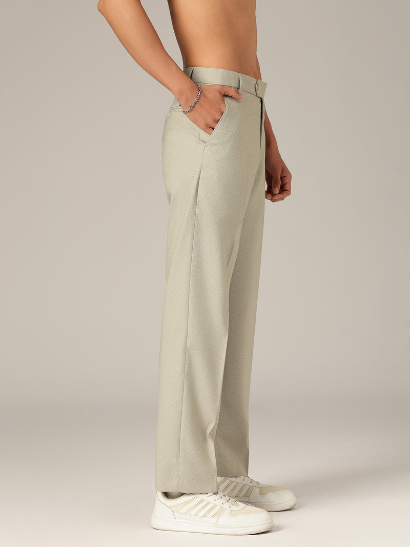 Light Grey: Korean Baggy Fit Casual Trouser