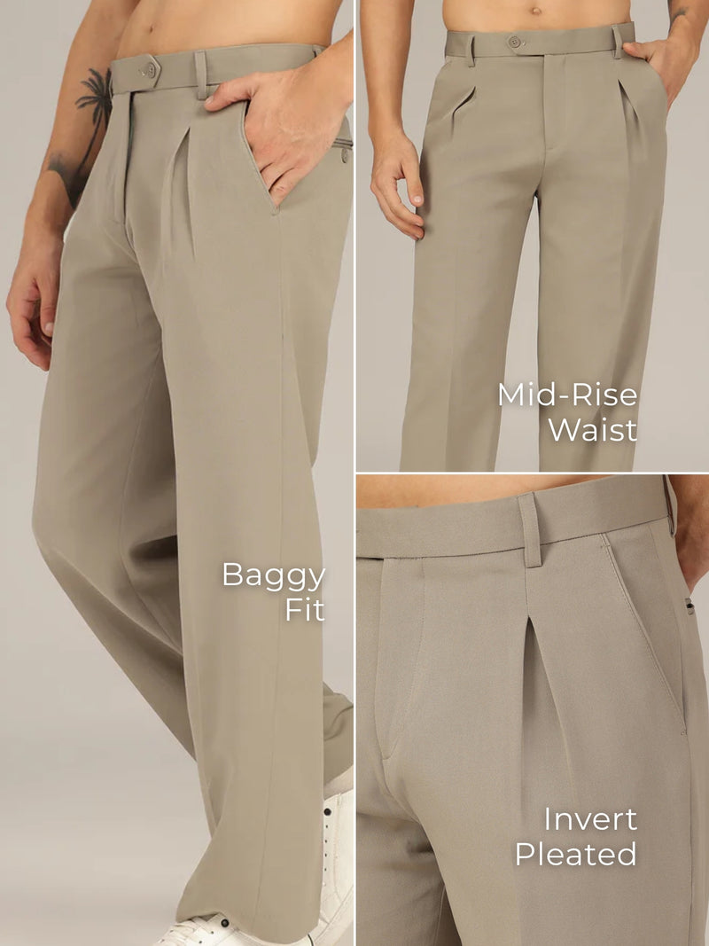 Inverted Pleated Korean Trouser