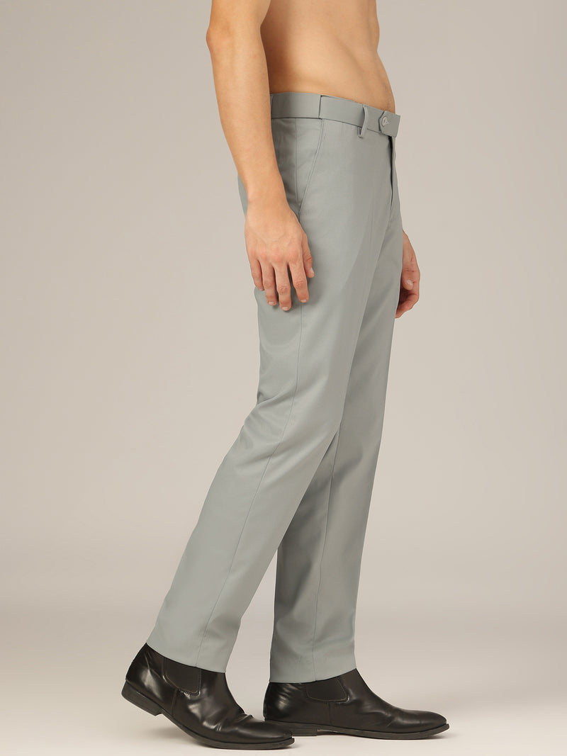 Light Teal: Flexi Waist Relaxed Fit Casual Trouser