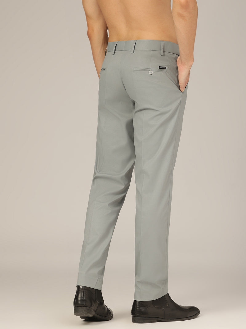 Light Teal: Flexi Waist Relaxed Fit Casual Trouser