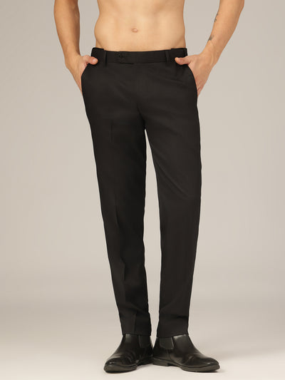 Black: Flexi Waist Relaxed Fit Casual Trouser