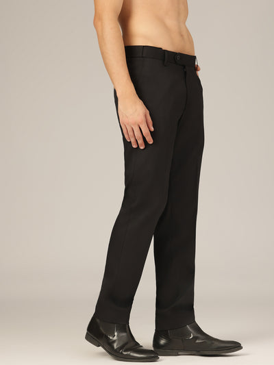 Black: Flexi Waist Relaxed Fit Casual Trouser