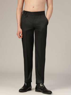 Black Adjustable Gurkha Trouser