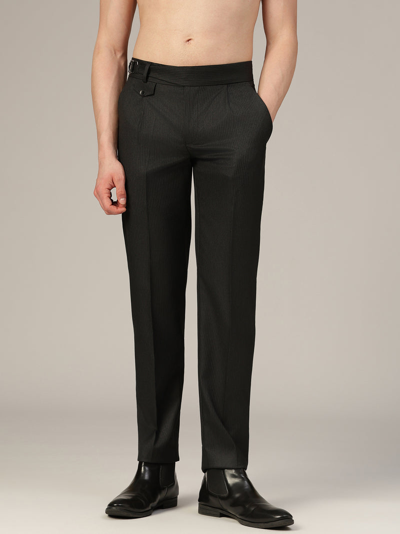 Black Adjustable Gurkha Trouser