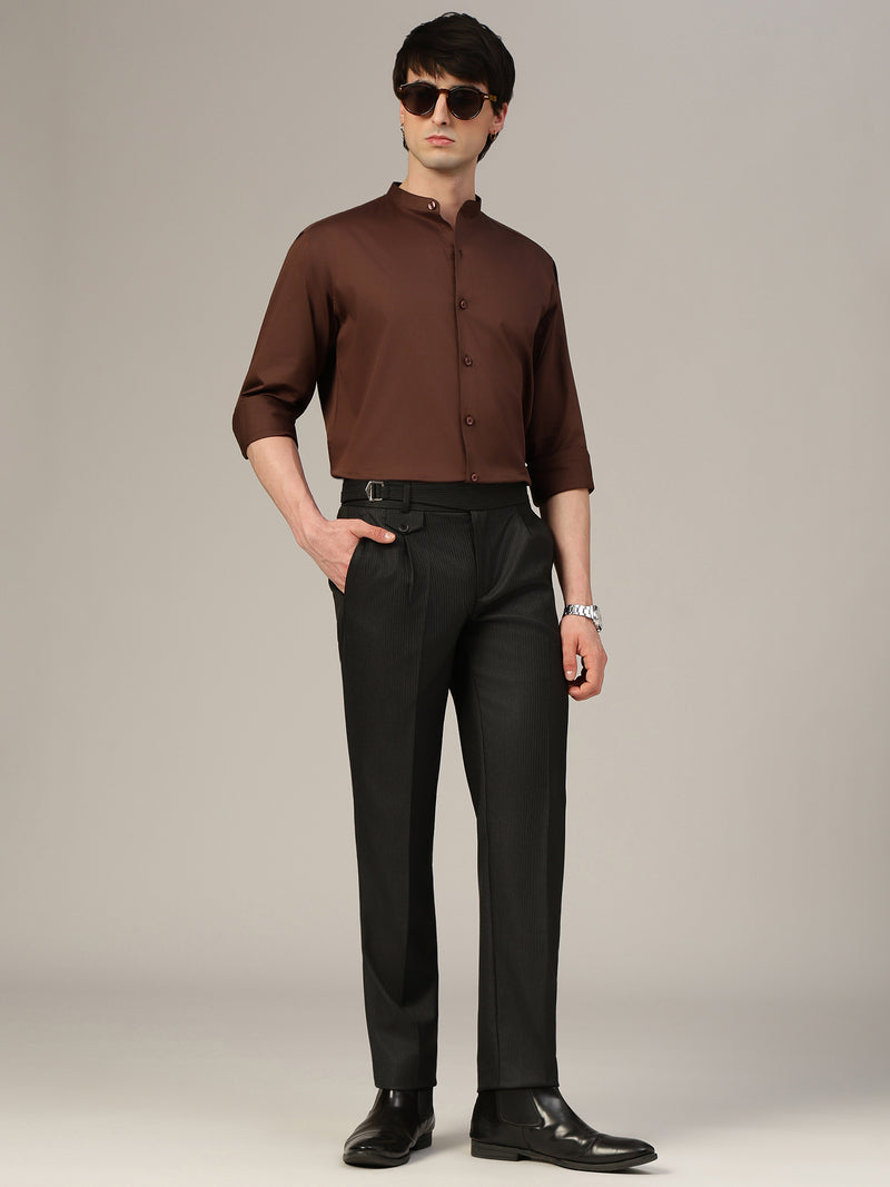 Black Adjustable Gurkha Trouser