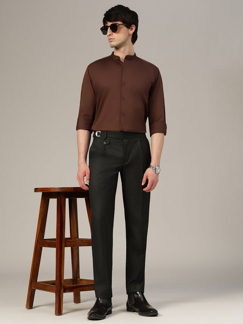 Black Adjustable Gurkha Trouser