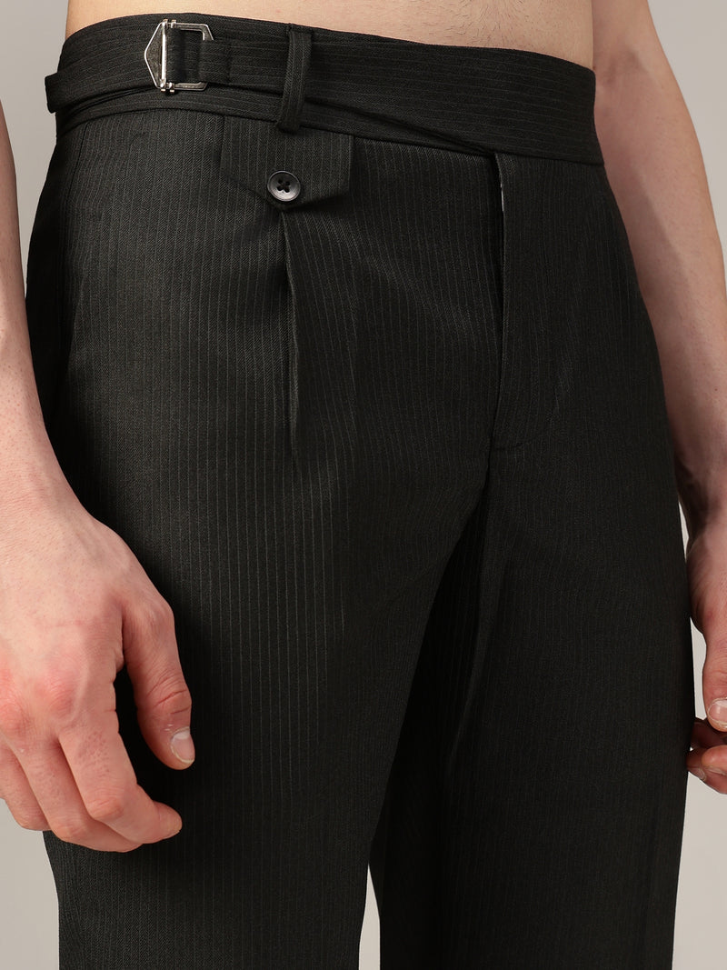 Black Adjustable Gurkha Trouser