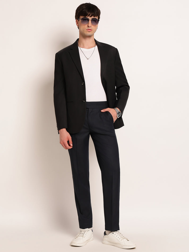 Pleated Striped Gurkha Trouser