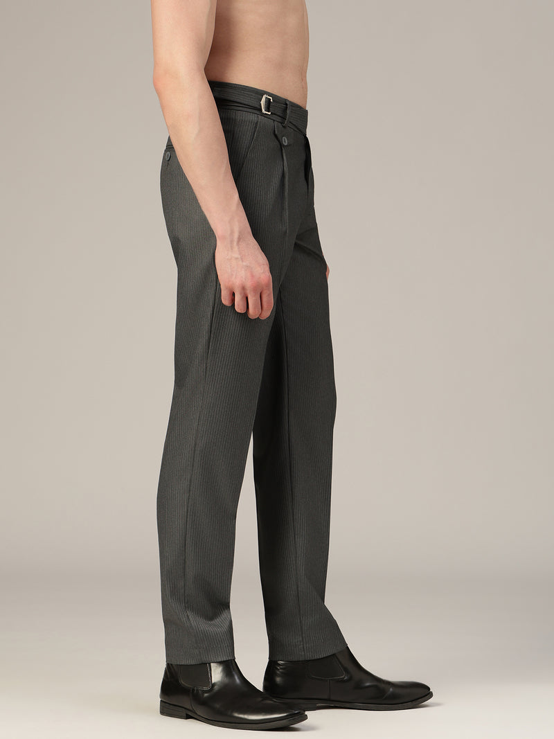 Grey Adjustable Gurkha Trouser