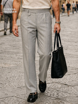 Light Grey Adjustable Gurkha Trouser