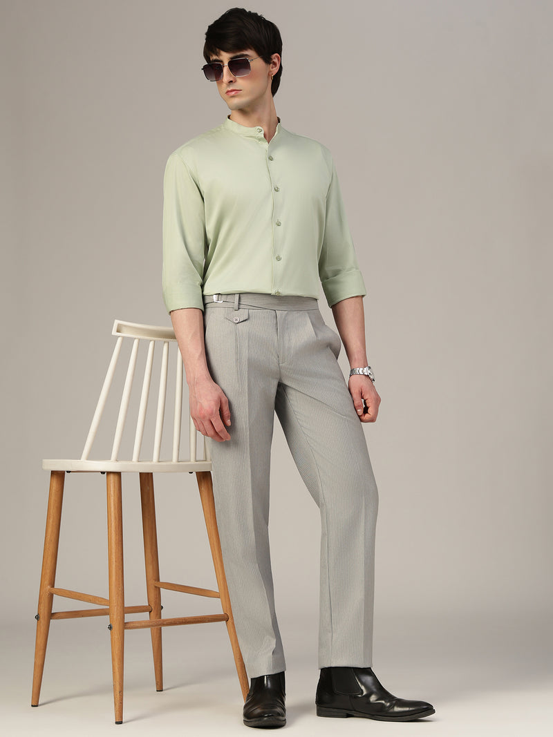 Light Grey Adjustable Gurkha Trouser