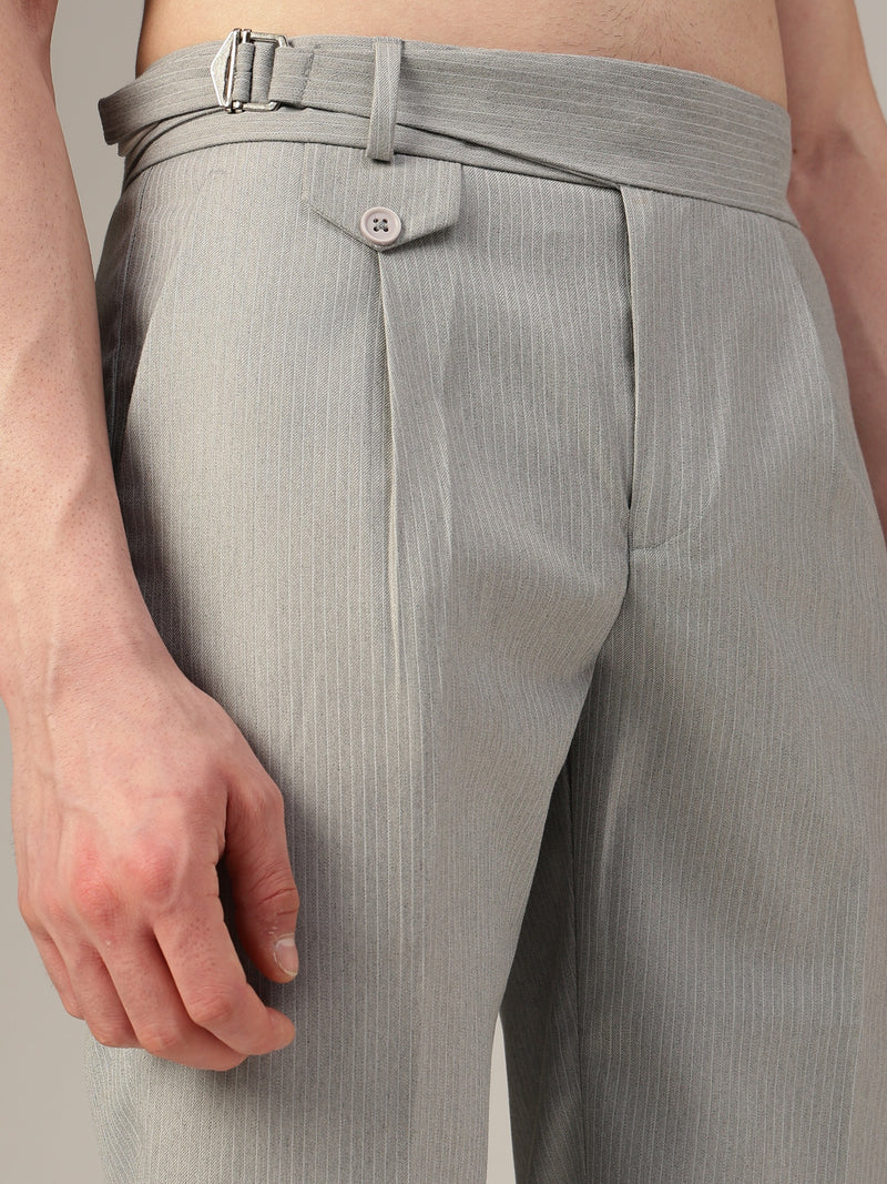 Light Grey Adjustable Gurkha Trouser