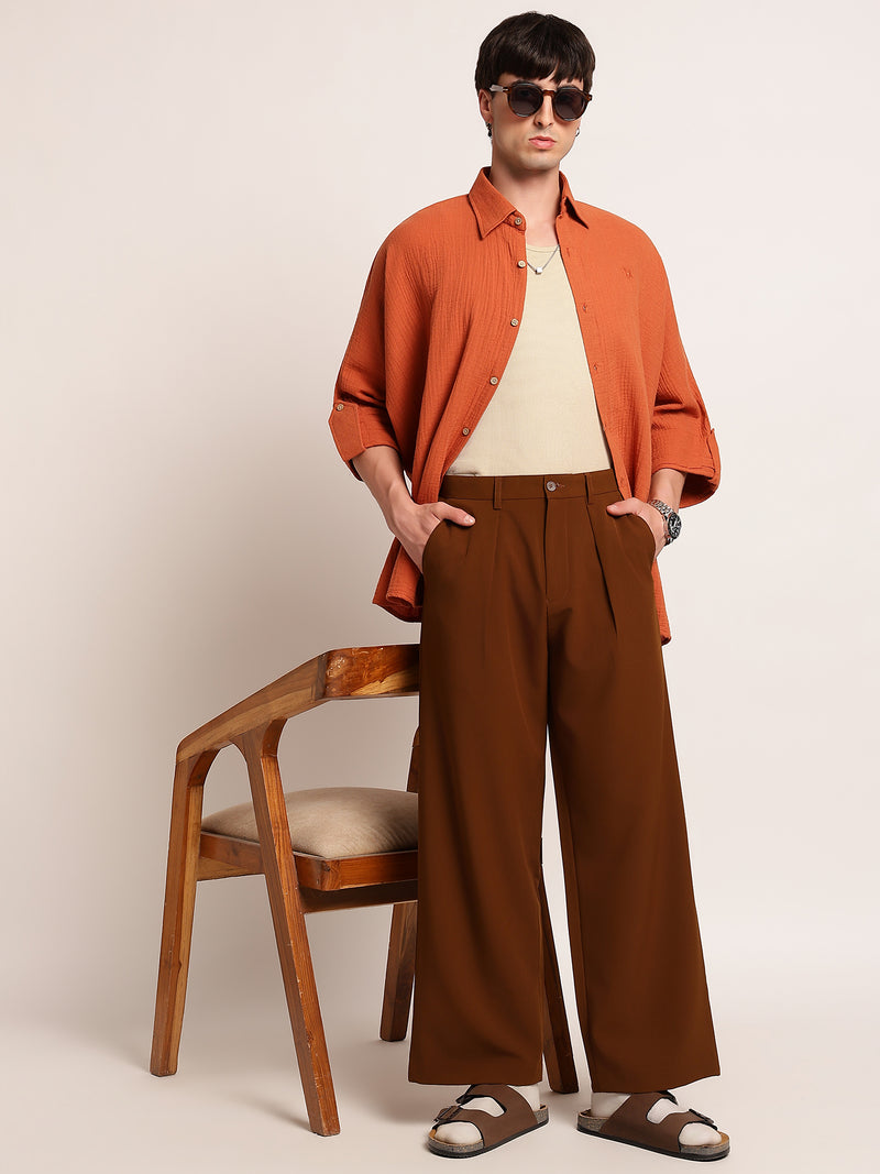 Wide Leg Pleated Trouser