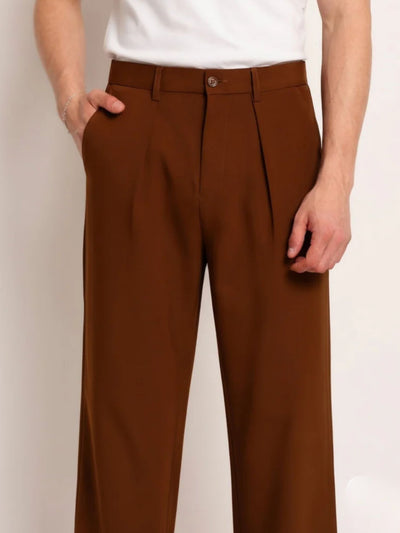 Wide Leg Pleated Trouser