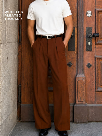 Korean Pleated Pant - Wide Leg