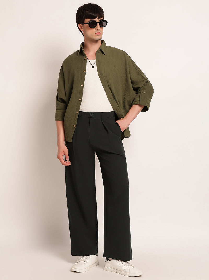 Wide Leg Pleated Trouser