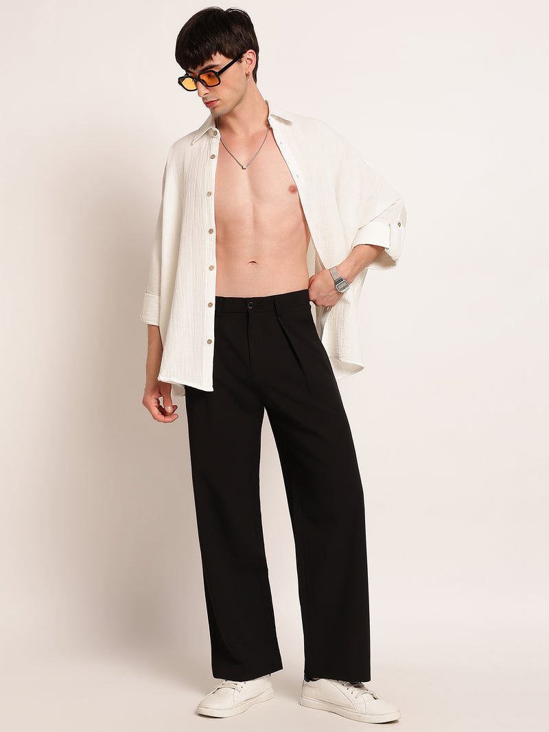 Wide Leg Pleated Trouser
