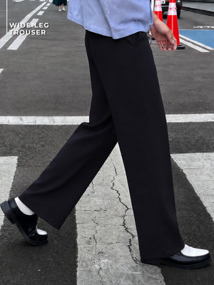 Wide Leg Pleated Trouser