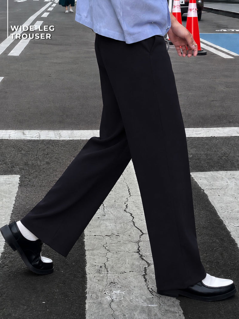 Wide Leg Pleated Trouser