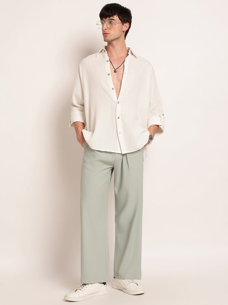 Wide Leg Pleated Trouser