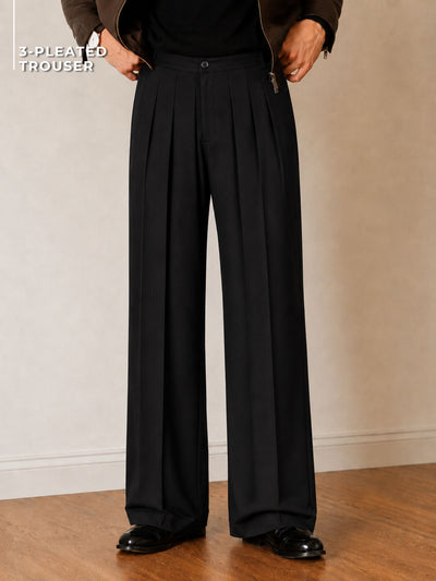 Japanese Three Pleated Trouser