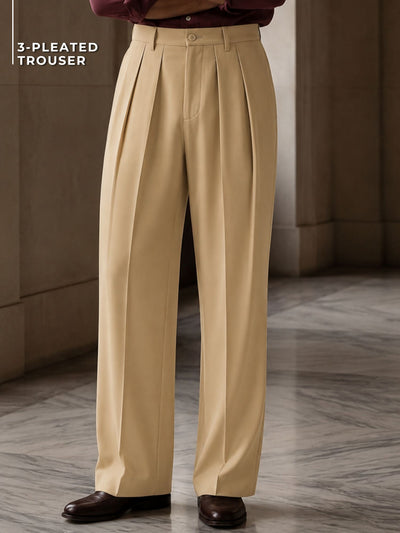 Japanese Three Pleated Trouser