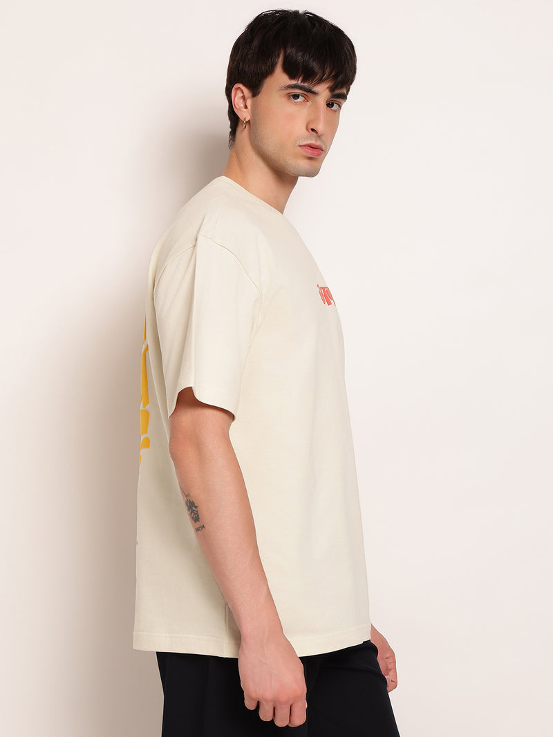 Men Oversize Back Print T-Shirt