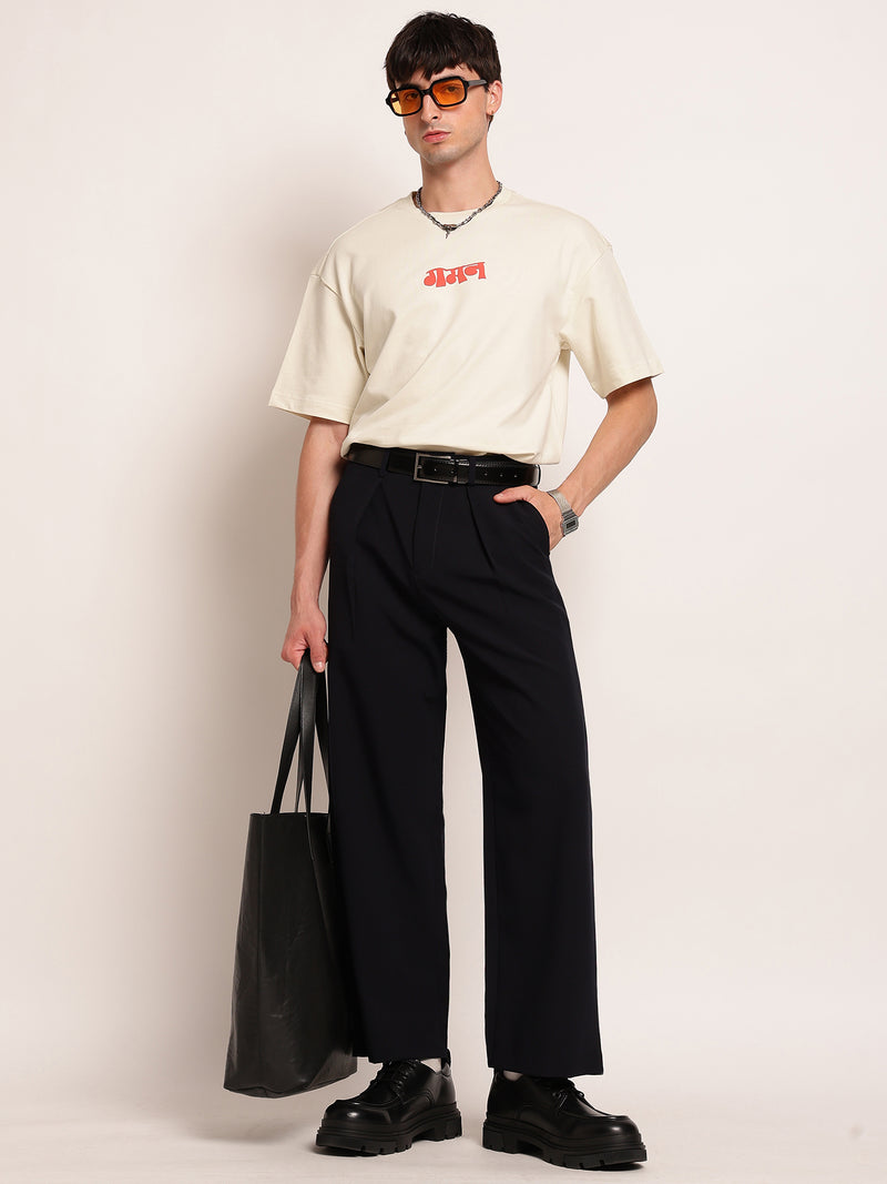 Men Oversize Back Print T-Shirt