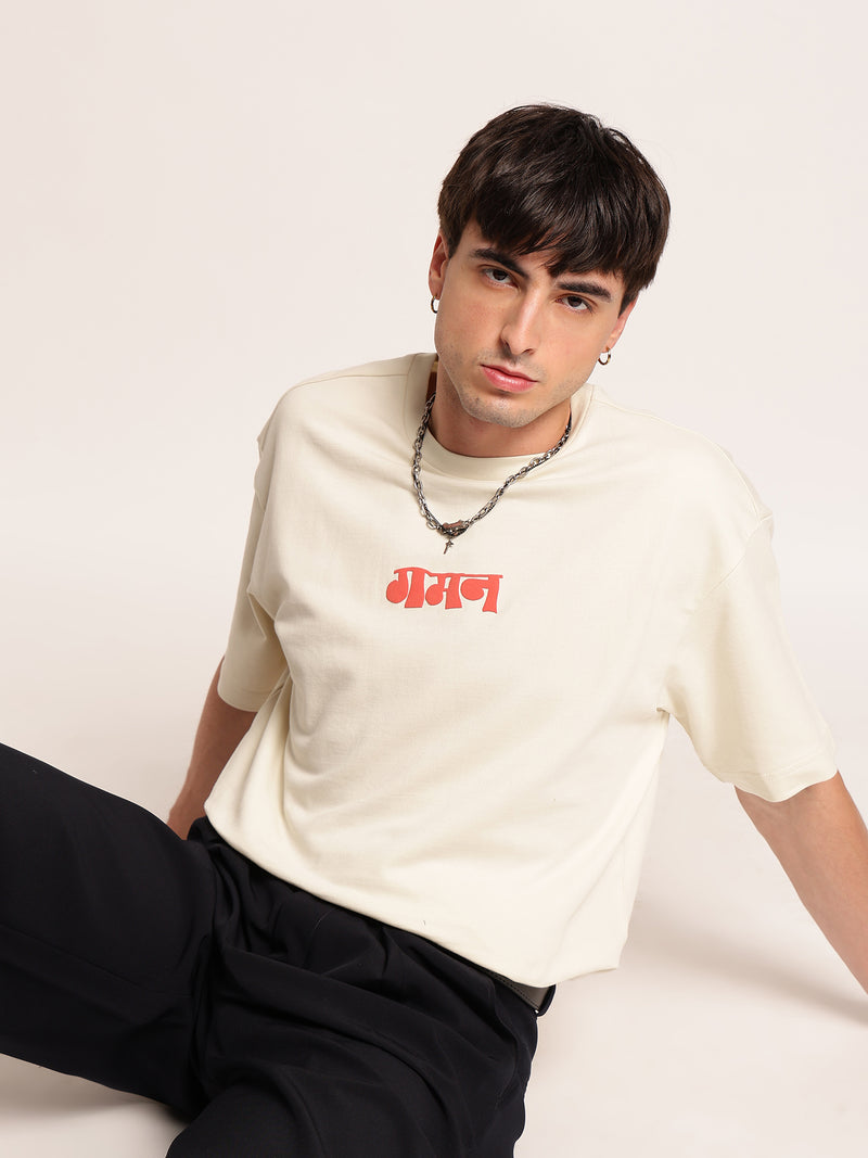Men Oversize Back Print T-Shirt