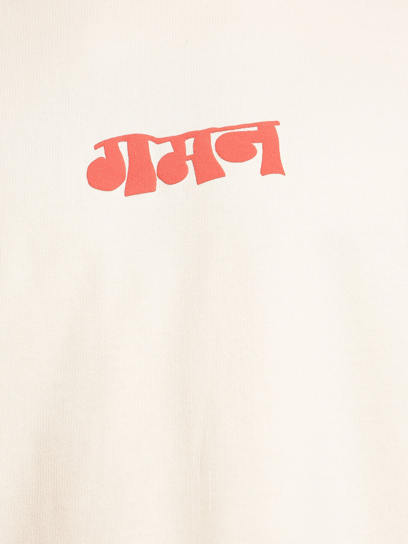 Men Oversize Back Print T-Shirt