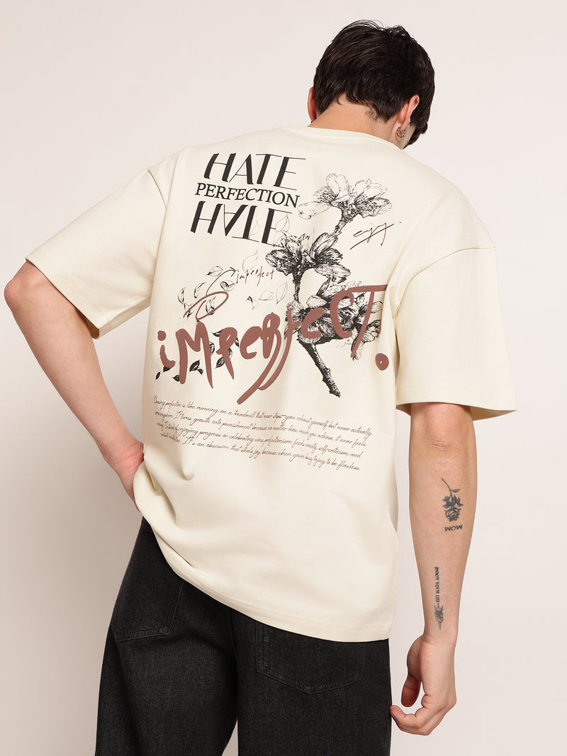 Men Oversize Back Print T-Shirt