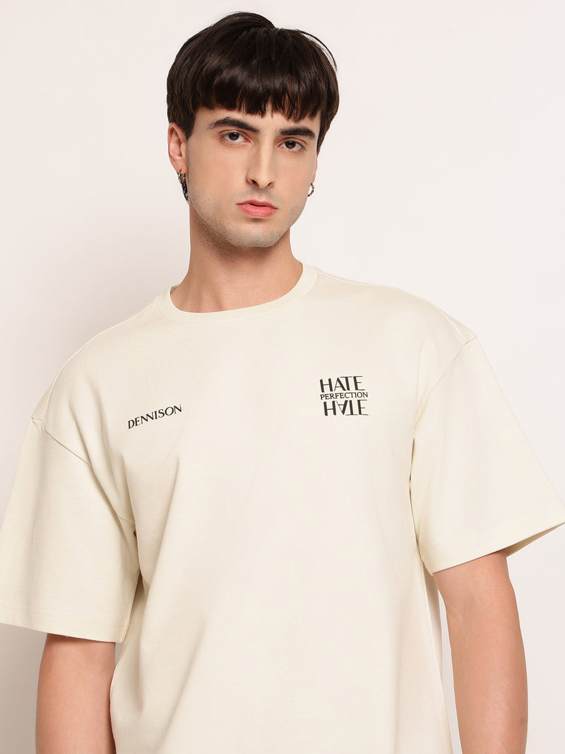 Men Oversize Back Print T-Shirt