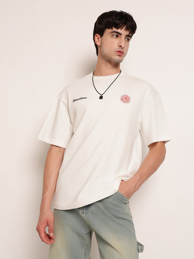 Men Oversize Back Print T-Shirt