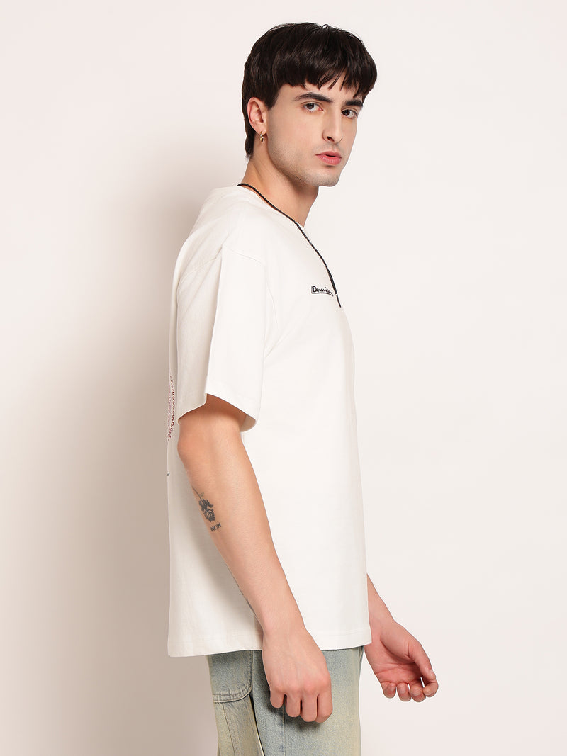 Men Oversize Back Print T-Shirt