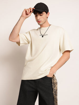 Men Oversize Back Print T-Shirt