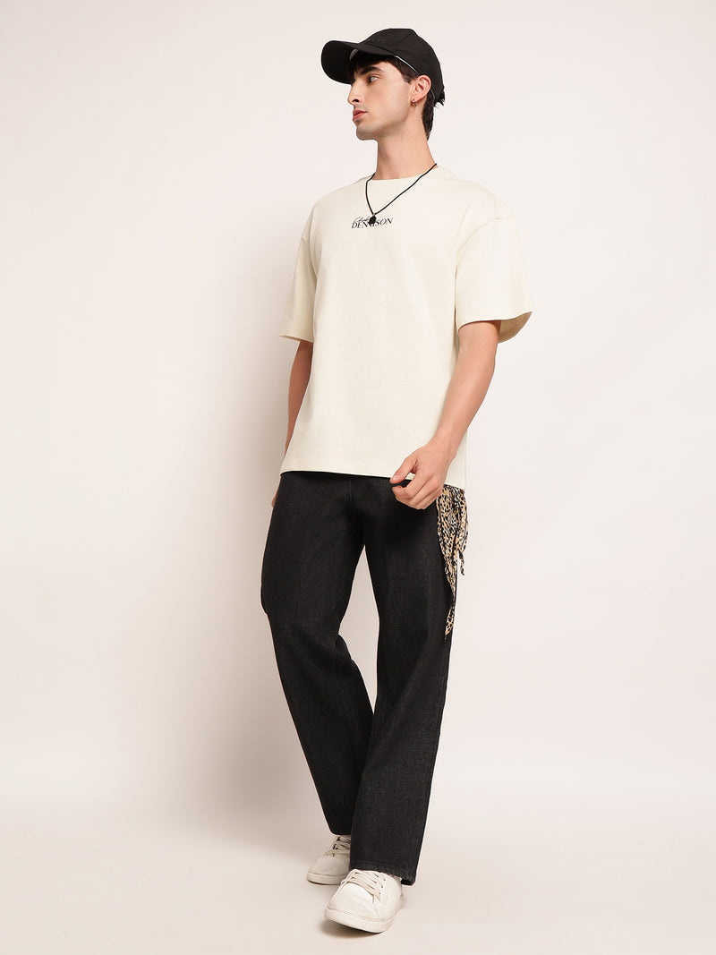 Men Oversize Back Print T-Shirt