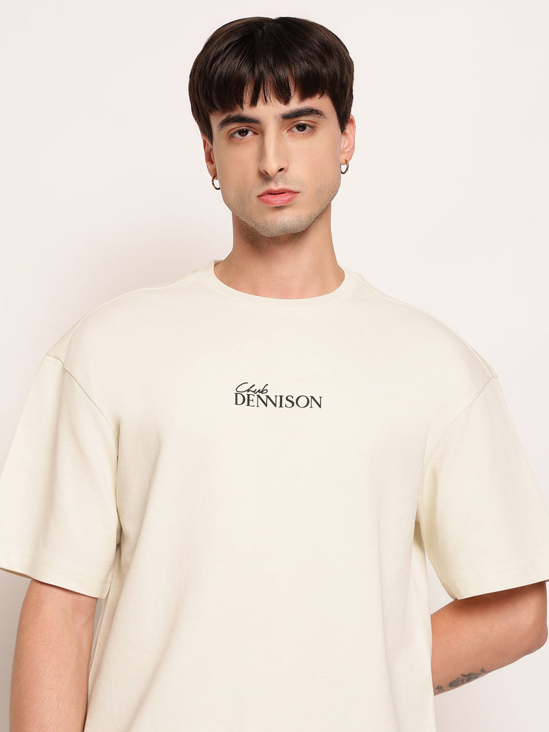 Men Oversize Back Print T-Shirt