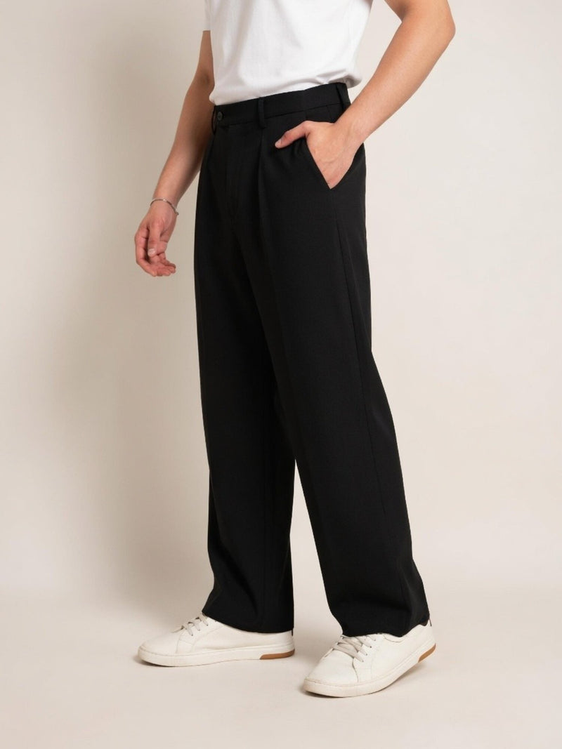 Wide Leg Pleated Trouser