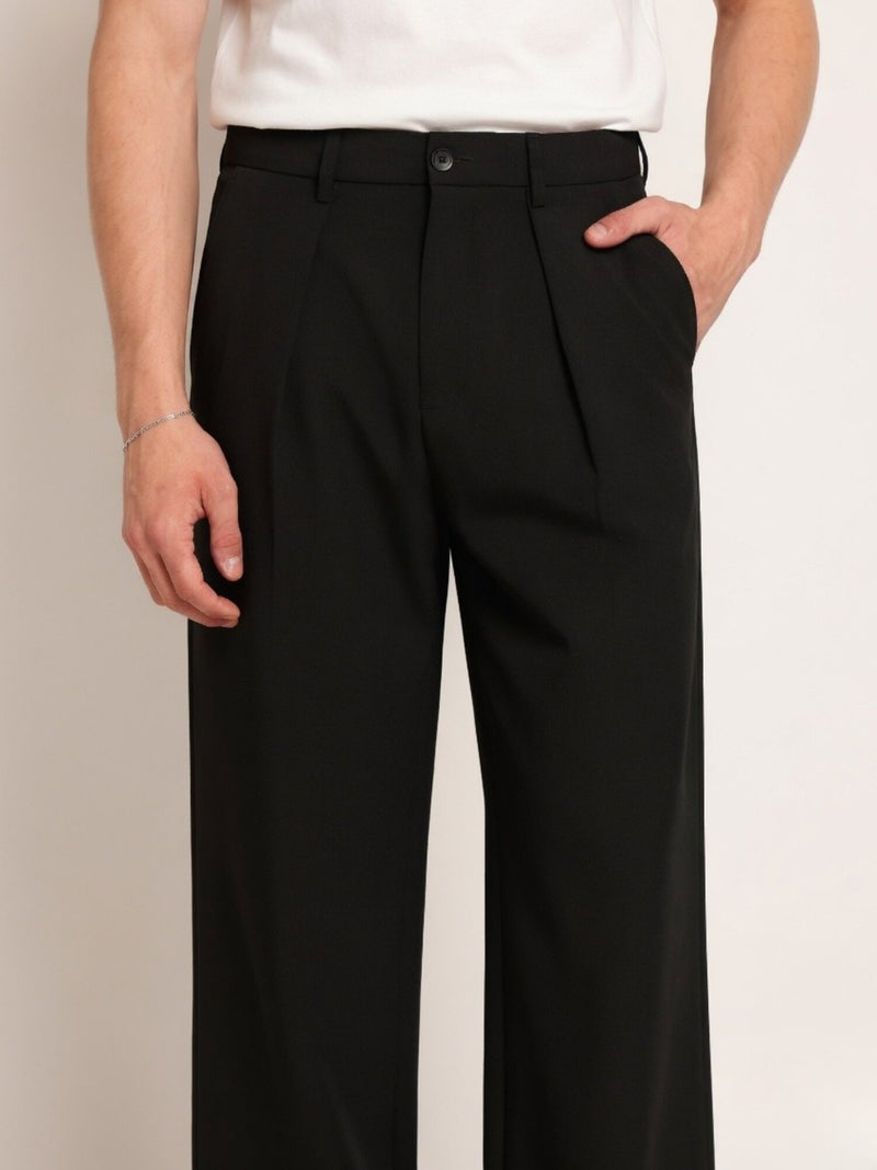 Wide Leg Pleated Trouser