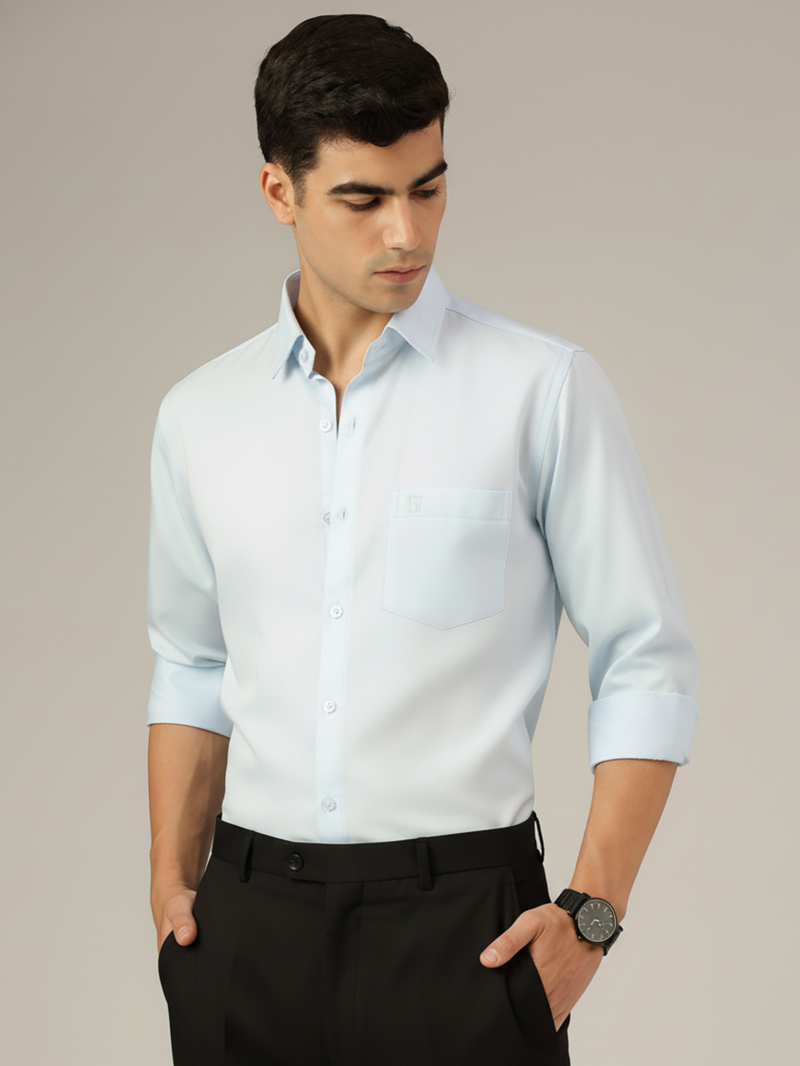 Sky Blue: Party Wear Formal Shirt