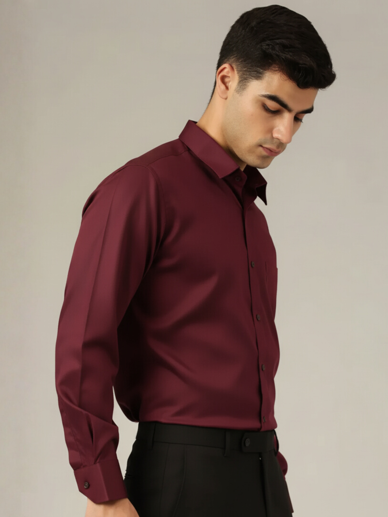 Maroon: Party Wear Formal Shirt
