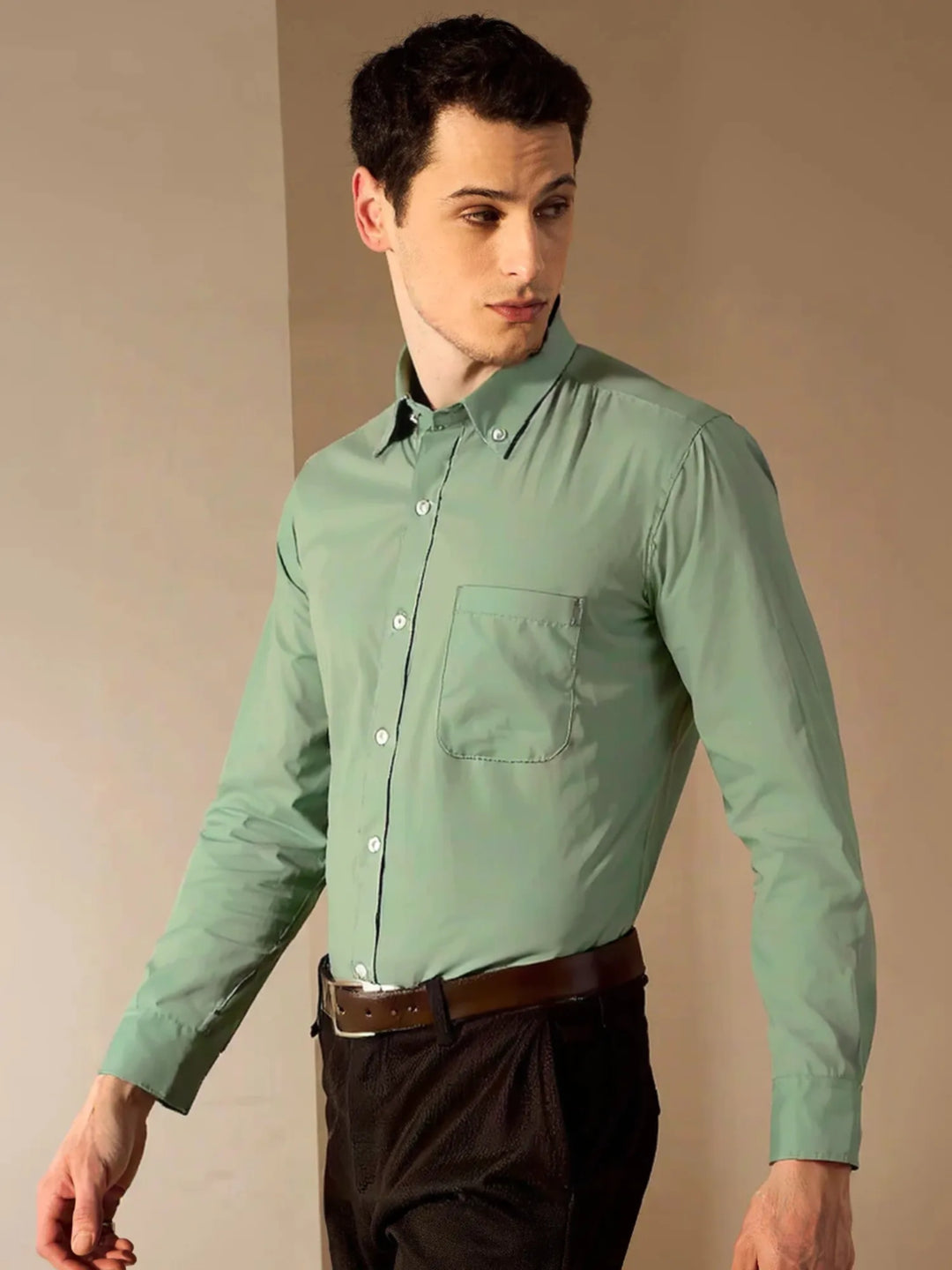 green: Laffer Smart Opaque Formal Shirt