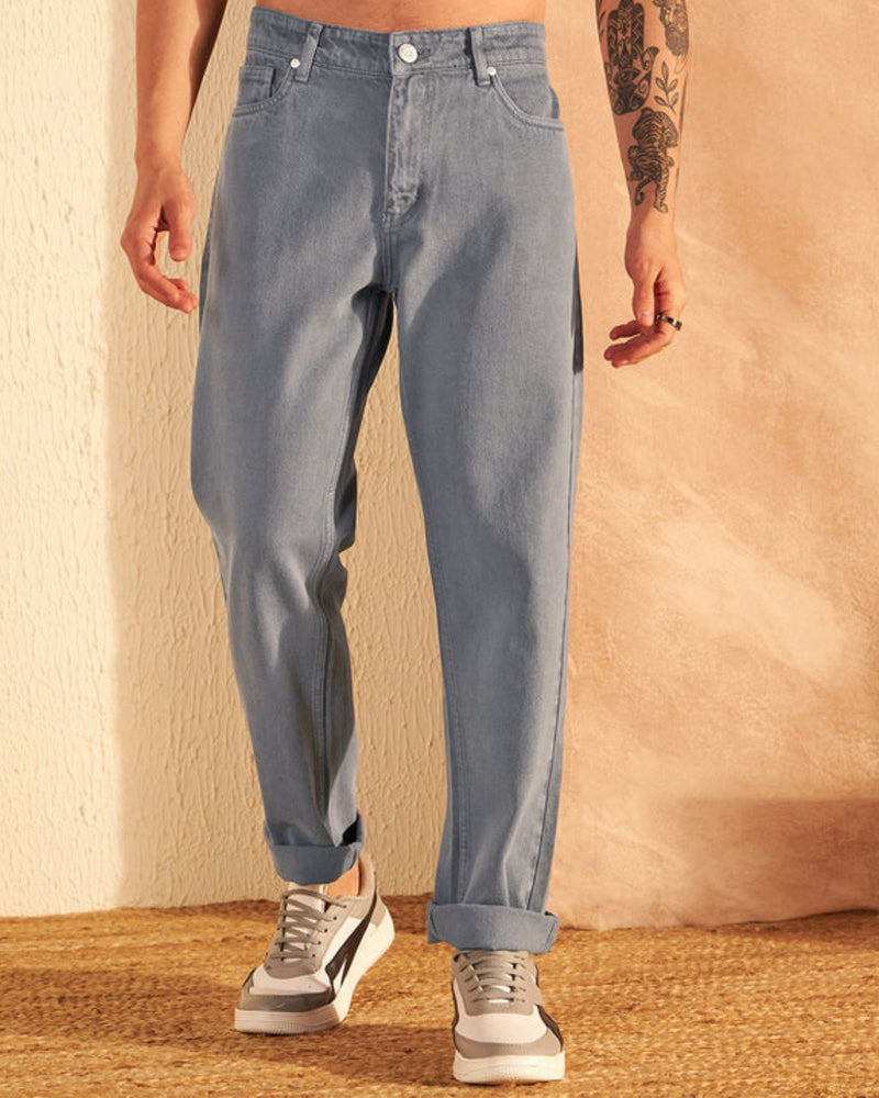 Grey: Korean Baggy Jeans
