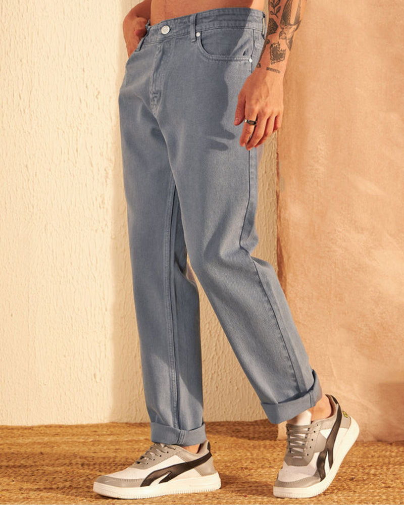 Grey: Korean Baggy Jeans