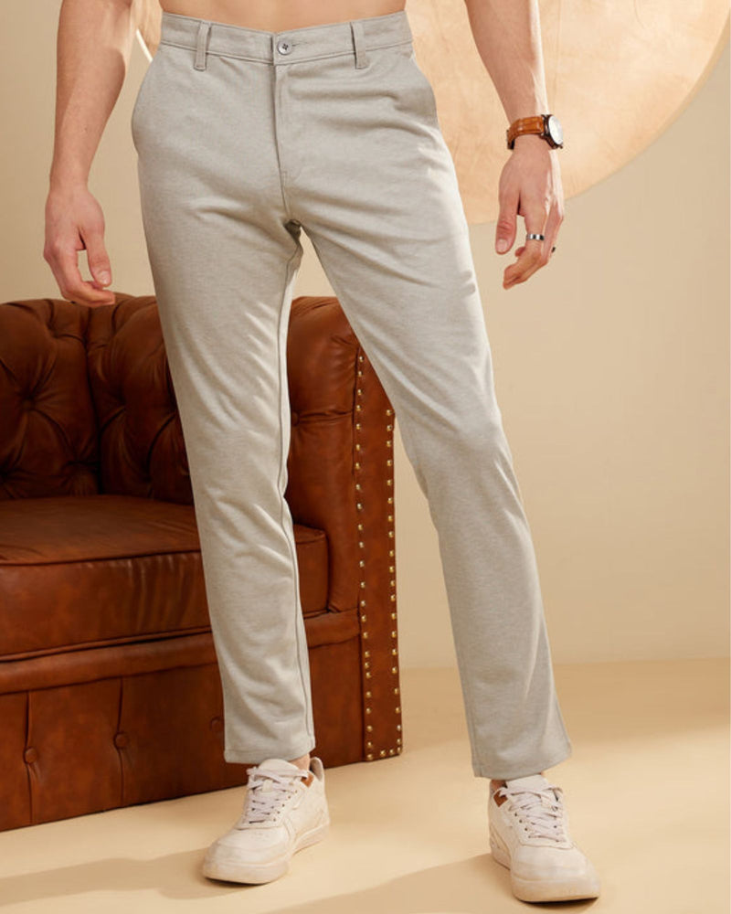 Mint Green: Textured Stretchable Chinos